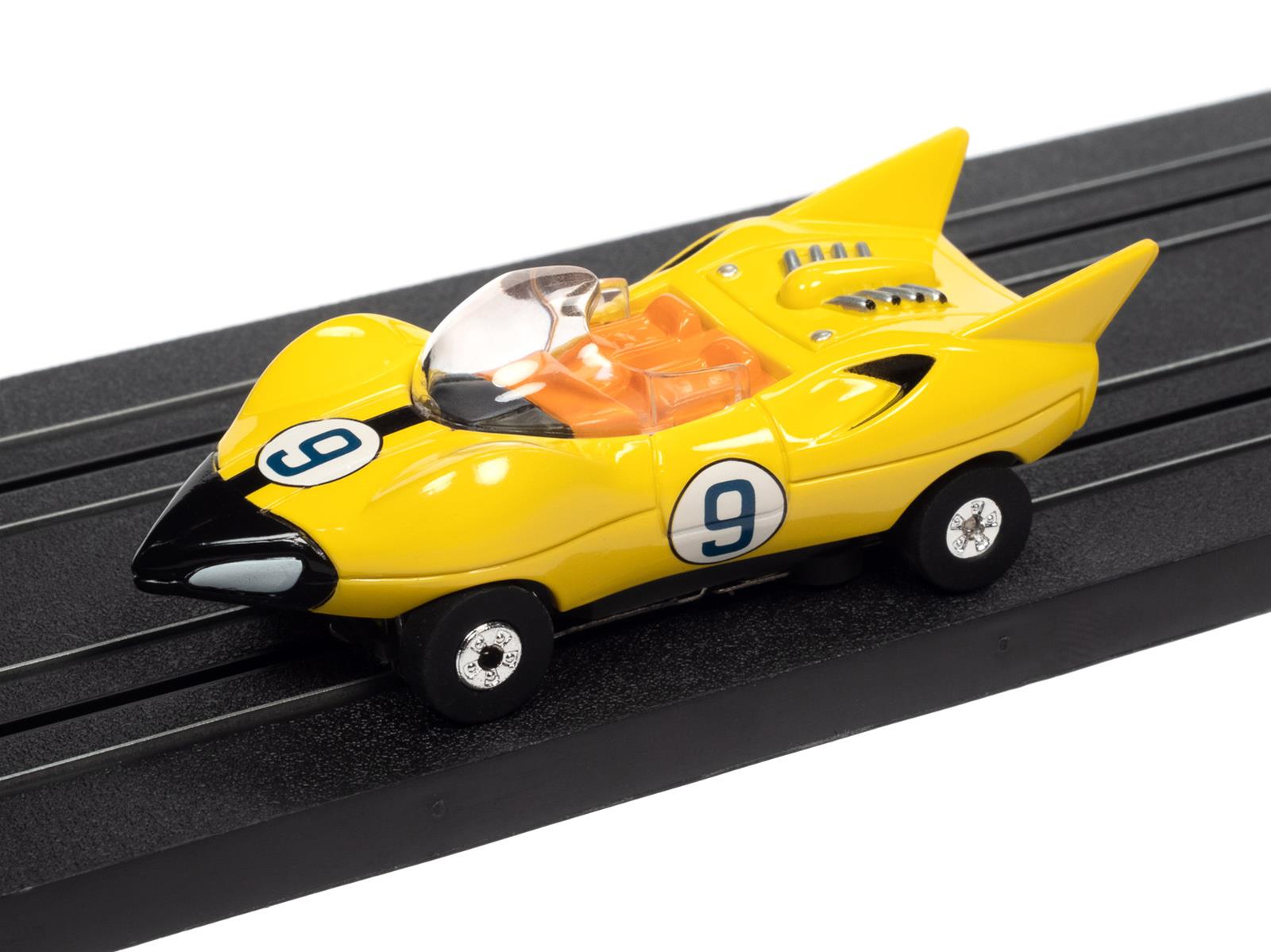 AUTO WORLD SRS361 1:64 Scale Speed Racer Mach 5 Mania Slot Car Set