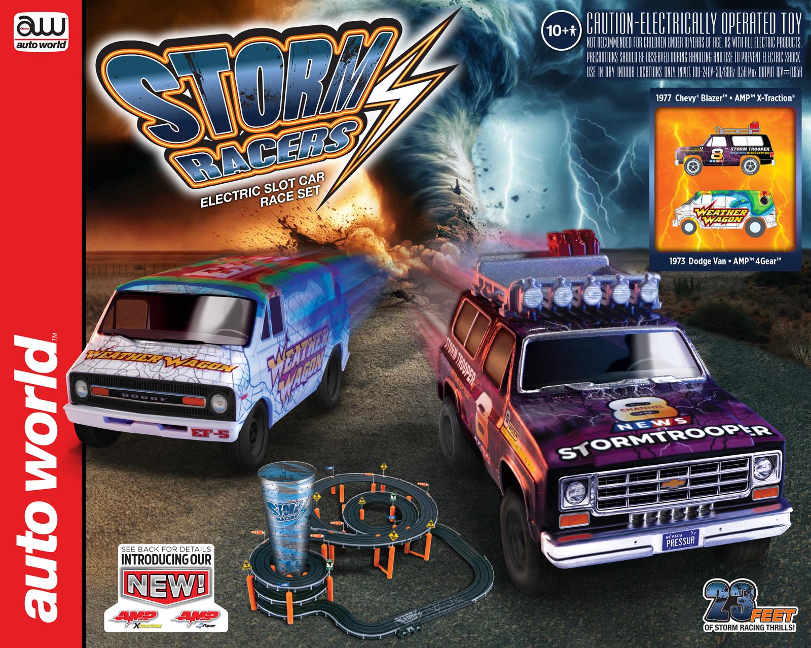 AUTO WORLD SRS362/03 1:64 Scale Storm Racers Slot Car Set | Summit