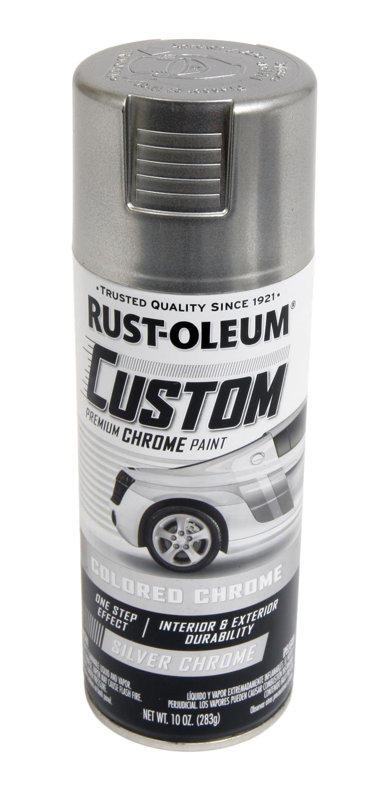 Rust-Oleum 340558-6PK Automotive Custom Chrome Spray Paint, 10 oz, Silver, 6 Pack