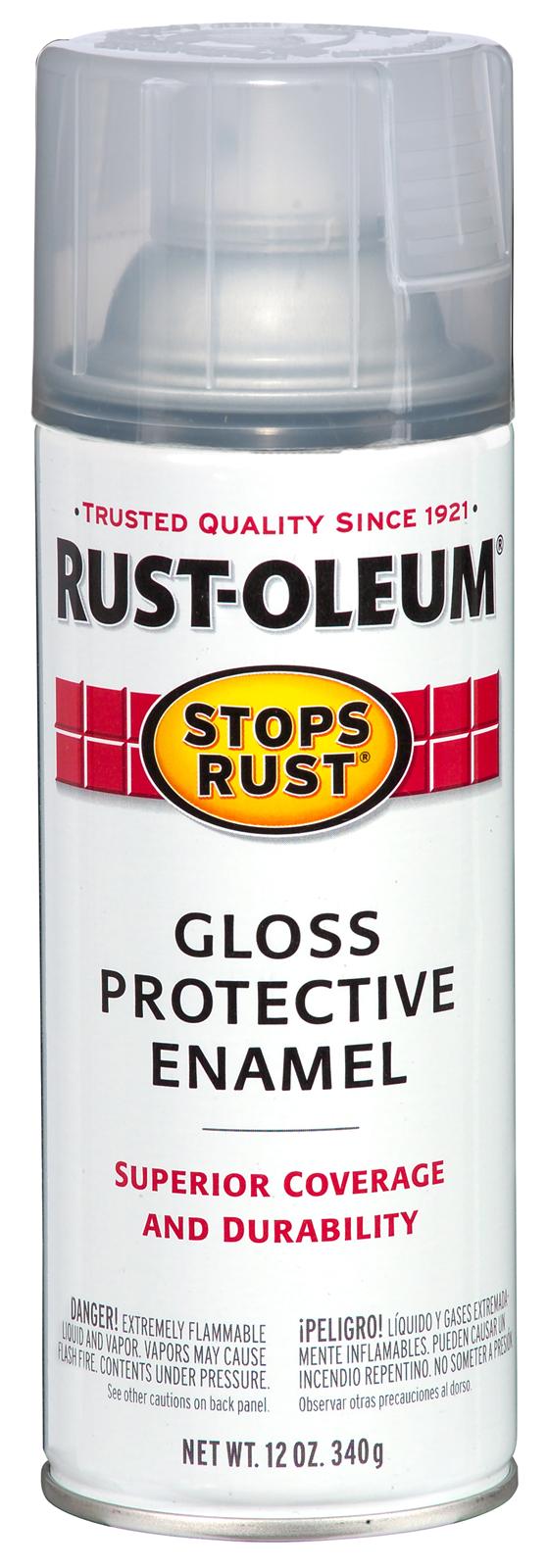 Rust-Oleum 7701830 Stops Rust Spray Paint, 12 oz, Gloss Crystal Clear
