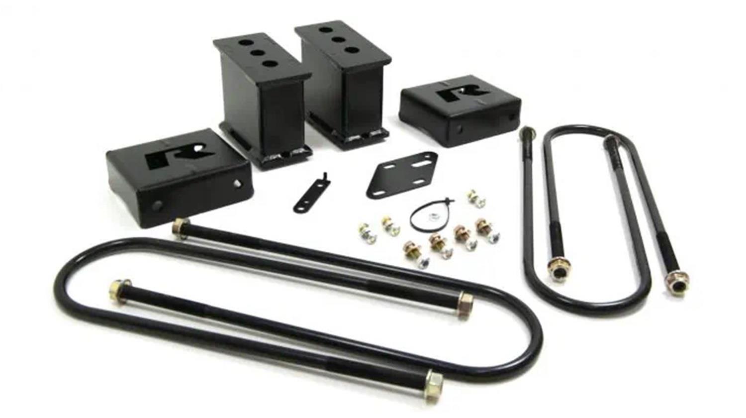 ReadyLift Suspension Rear Block Kits for 2019-2025 3500 - 26-19500 Blocks, Kits, 5.00 in., Includes Blocks, Bump Stop Extensions, U-Bolts, Hardware, Ram, Kit