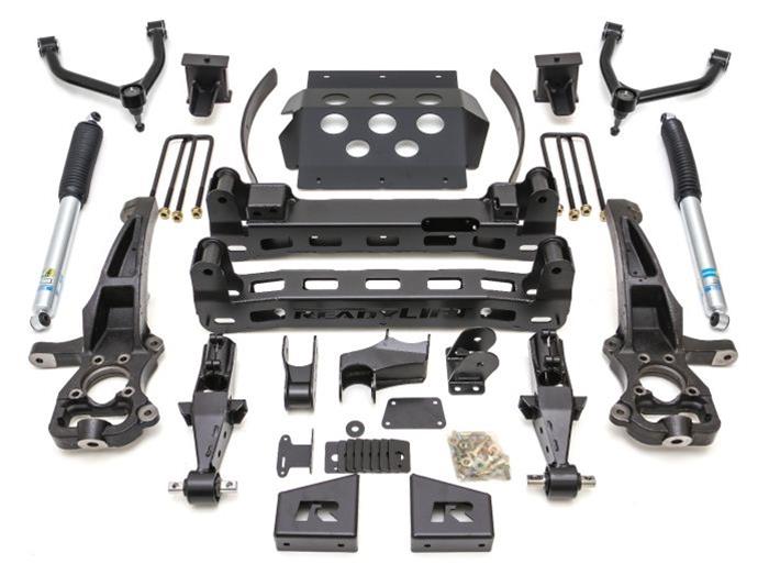 ReadyLift Suspension Lift Kits for 2019-2024 SIERRA 1500, SILVERADO 1500 - 44-3985 Kit, Front and Rear, 8 in. Front Lift/6.5 in. Rear Lift, Rear Shocks, Chevy, GMC, Kit
