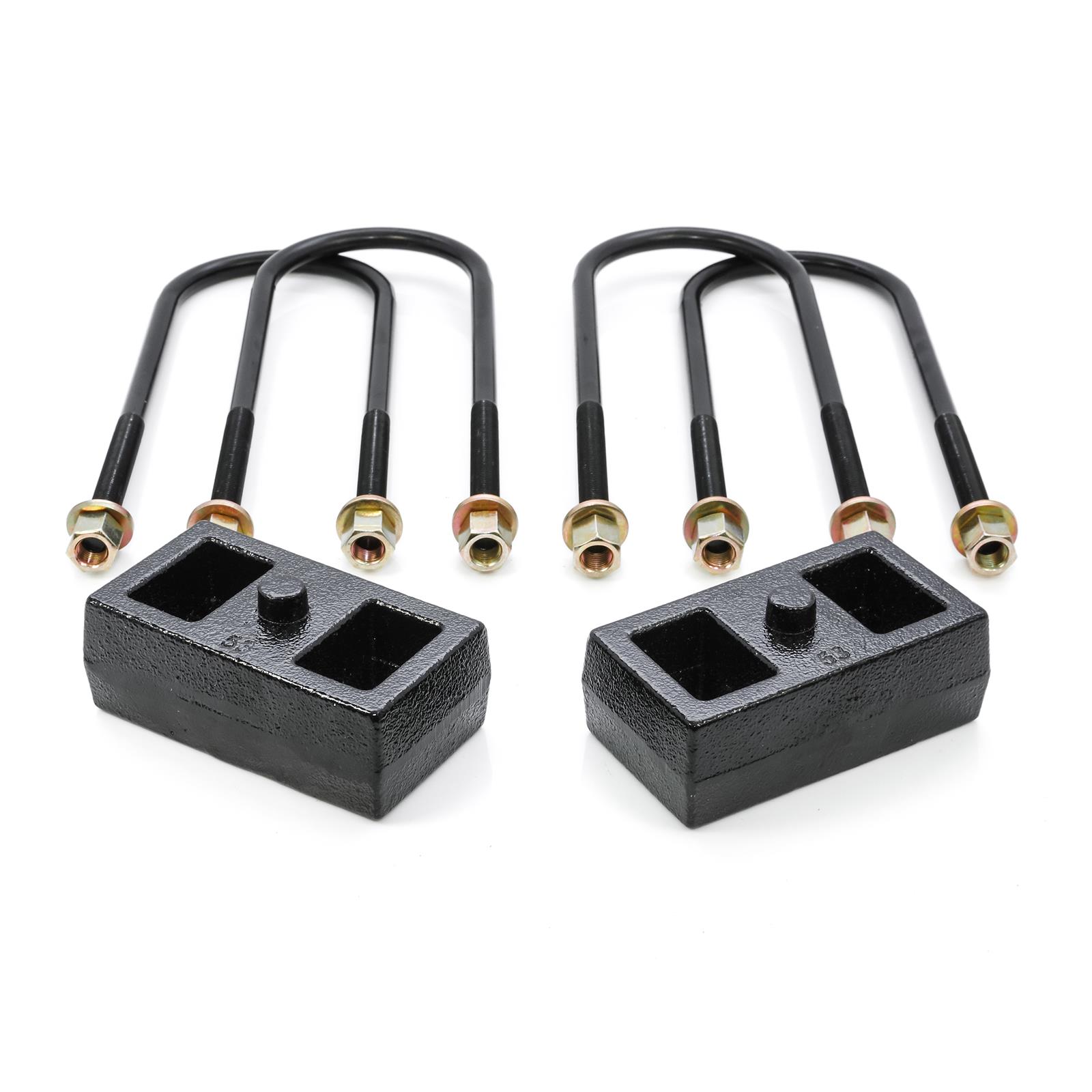 ReadyLift Suspension Rear Block Kits for 2002-2008 RAM 1500 - 66-1102 Blocks, Cast Iron, with U-Bolts, Rear, 2.00 in. Lift, Dodge, Kit