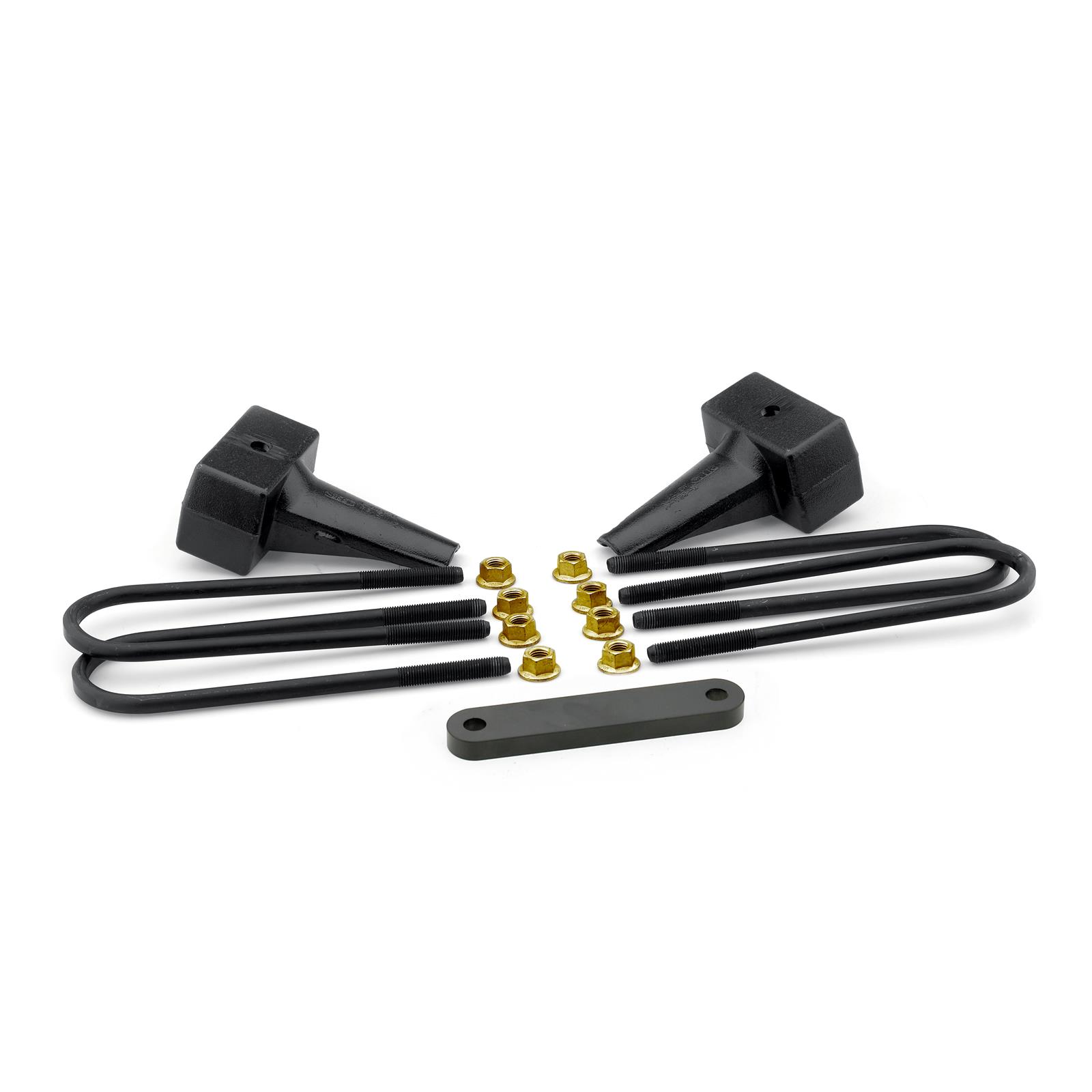 ReadyLift Suspension Rear Block Kits for 2011-2016 F-250 SUPER DUTY, F-350 F-450 DUTY - 66-2015 Blocks and U-Bolts, Cast Iron, 5.00 in. Thick, Ford, Rear, Pair