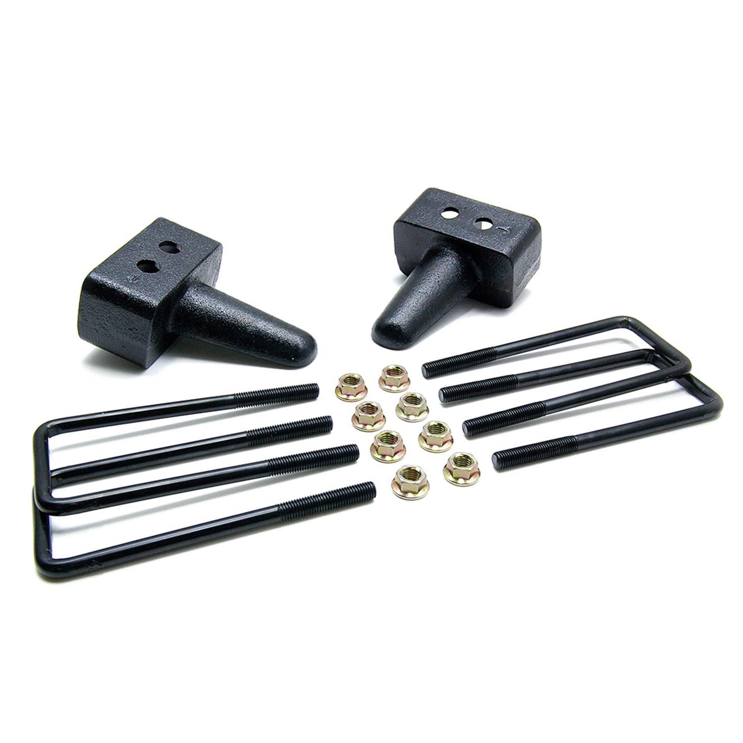ReadyLift Suspension Rear Block Kits for 2004-2020 F-150 - 66-2053 and U-Bolt Kit; 3.0 in. Kit; OEM Style Model Specific Blocks; Includes Solid Cast