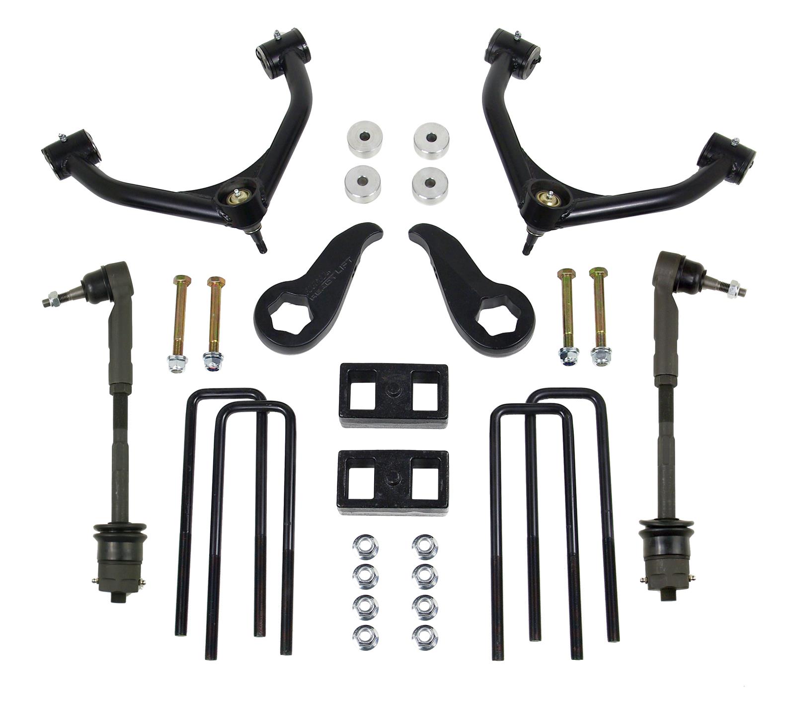 ReadyLift Suspension SST Lift Kits 69-3411 Lift, Torsion Bar Key/Leaf Spring Blocks, 4.0 in. Front, 1.0 in. Rear, Chevy, GMC, Kit