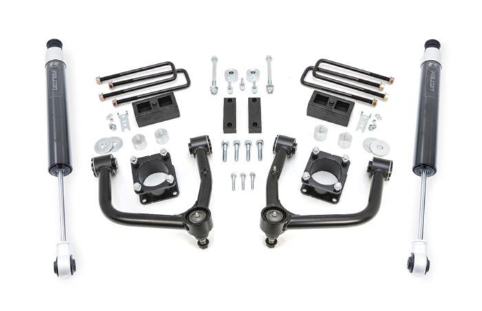 ReadyLift Suspension Leveling Kits 69-54750 Lift Kit, 4.00 in., Front Spacer, Rear Leaf Spring Block, Falcon 1.1 Rear Shocks, Toyota, Kit