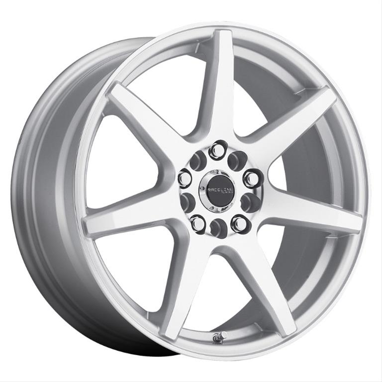 Raceline 131S Evo 18x7.5in / 5x108/5x114.3 BP / 42mm Offset / 72.62mm Bore - Silver & Machined Wheel