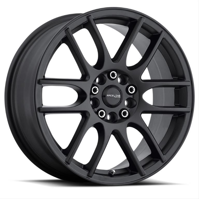 Raceline 141B Mystique 18x7.5in / 5x108/5x114.3 BP / 42mm Offset / 72.62mm Bore - Satin Black Wheel