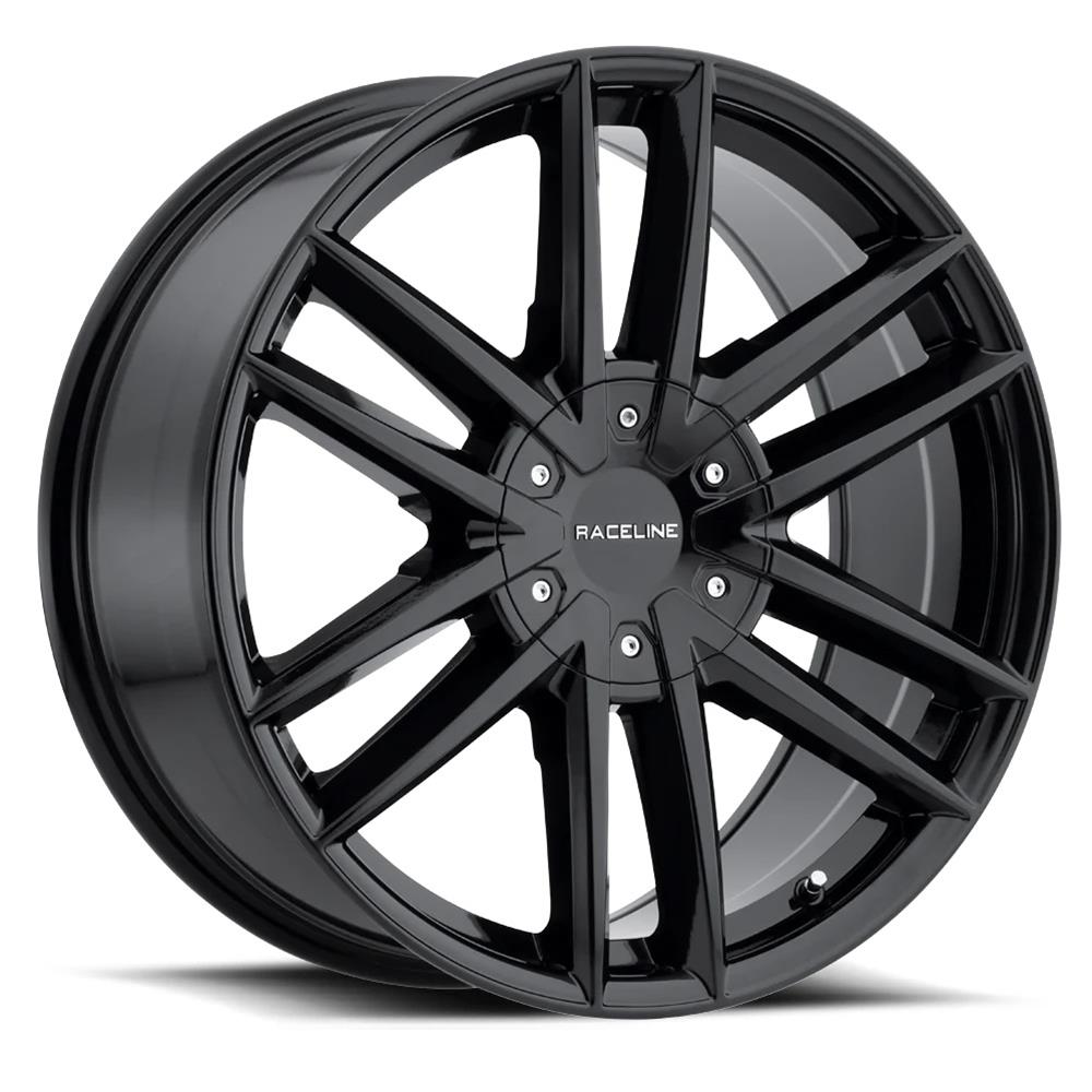 Raceline 158B Impulse 22x9.5in / 5x115/5x120 BP / 15mm Offset / 74.1mm Bore - Gloss Black Wheel