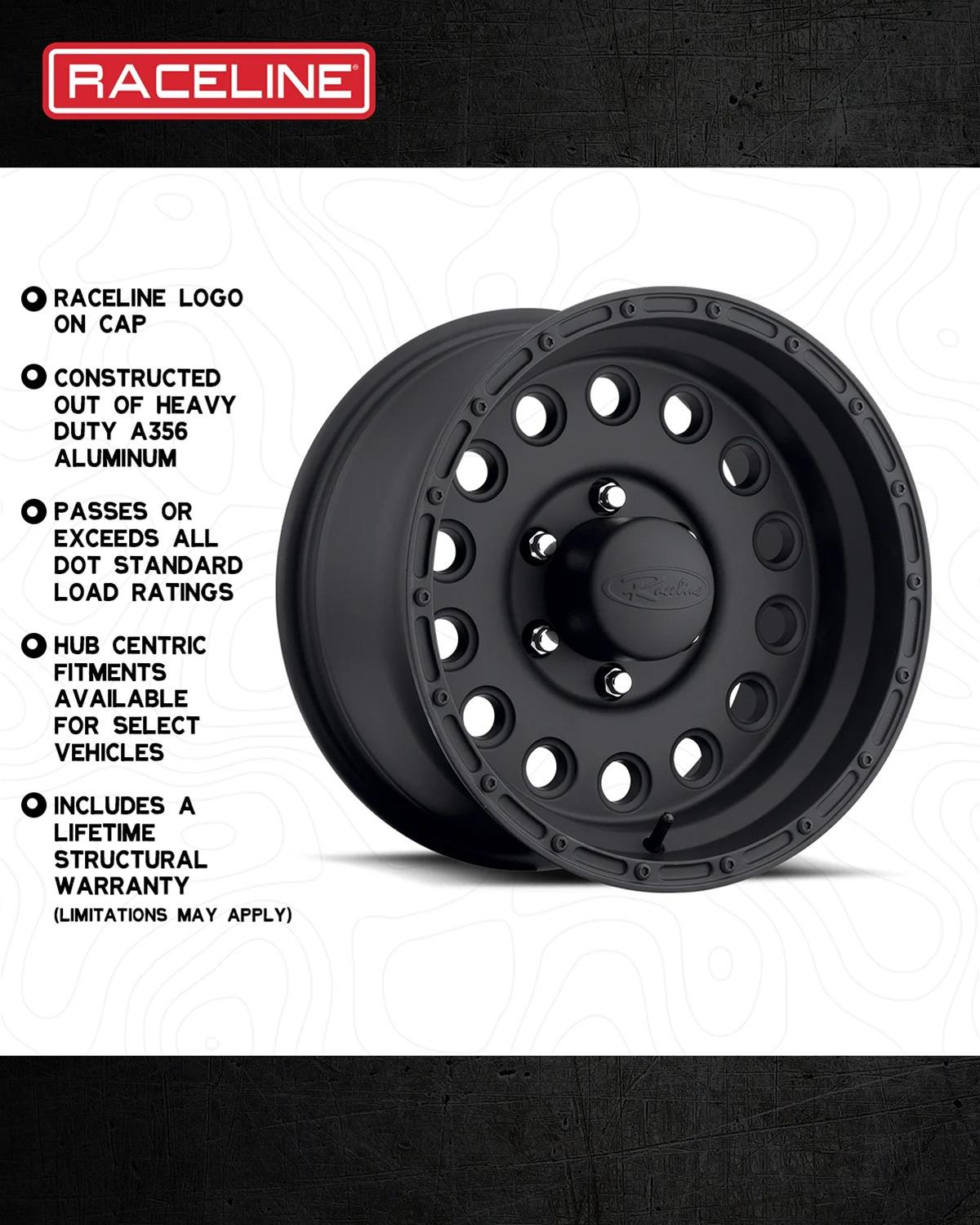 Raceline Wheels 887B-79050 Raceline Wheels Rockcrusher Black