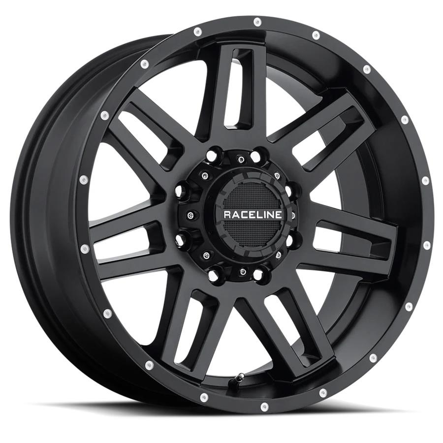 Raceline 931B Injector 16x8in / 5x114.3 BP / 0mm Offset / 78.1mm Bore - Satin Black Wheel