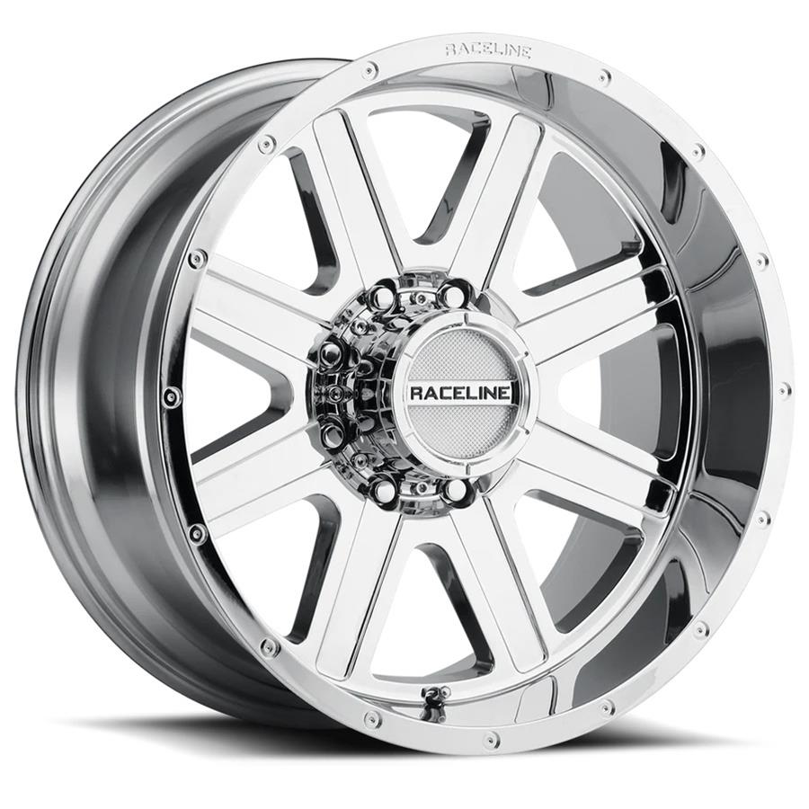 Raceline 940C Hostage 20x9in / 8x165.1 BP / 0mm Offset / 125.2mm Bore - Chrome Wheel