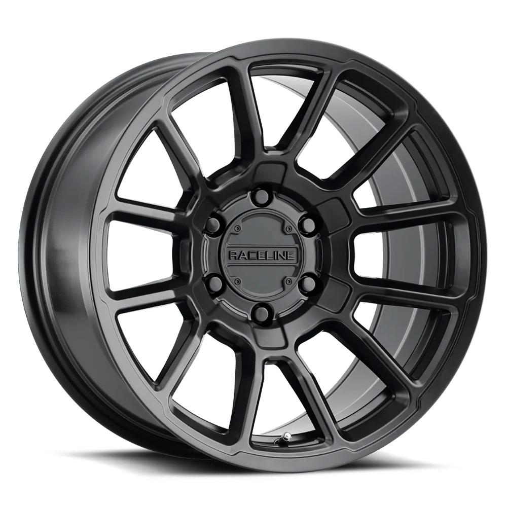 Raceline 950B Gauge 18x9in / 8x170 BP / 18mm Offset / 125.2mm Bore - Satin Black Wheel