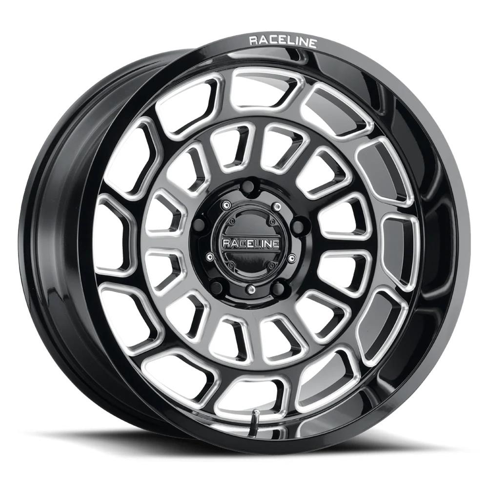 Raceline Wheels 955M Warp Black with Machined Finish 22x10 Wheel, Warp, Aluminum, Black, Finish, 22 in. x 10 in., 8 x 170mm Bolt Circle, 4.750 in. Backspace, Each
