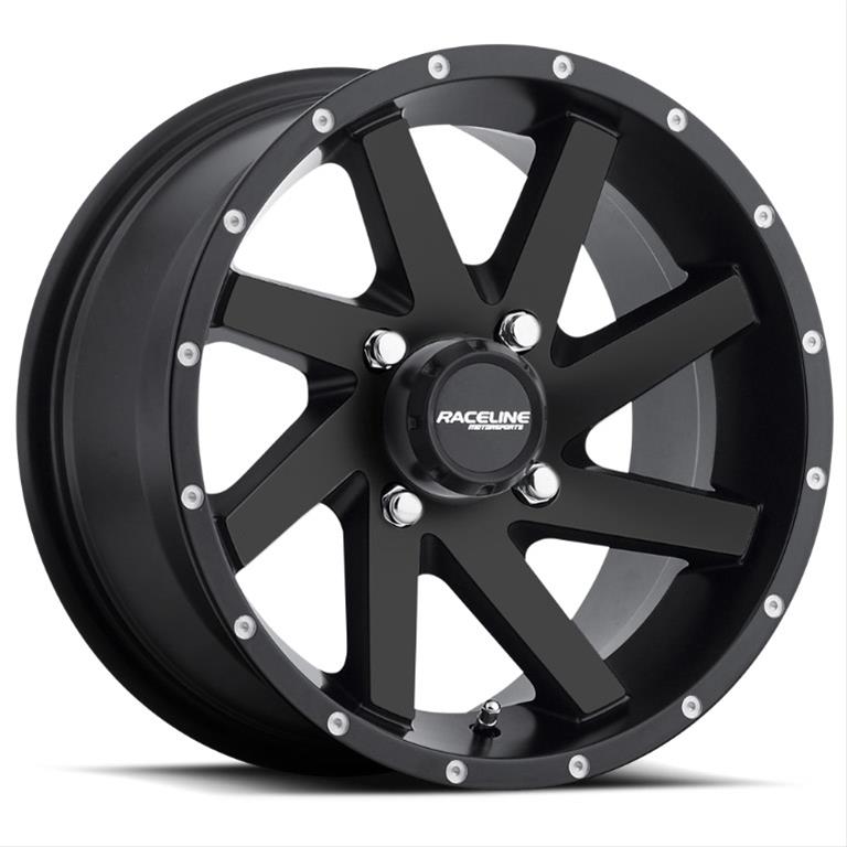 Raceline A82B Twist 14x7in / 4x137 BP / 10mm Offset / 110.18mm Bore - Satin Black Wheel