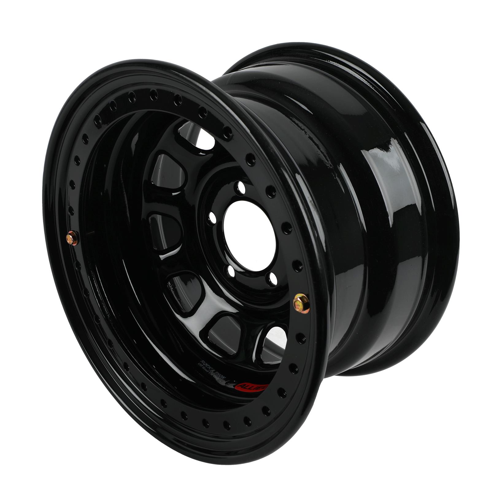 Raceline RT51 Daytona Rock 15x8in/5x114.3 BP/-19mm Offset/83.82mm Bore - Gloss Black Beadlock Wheel thumbnail 3