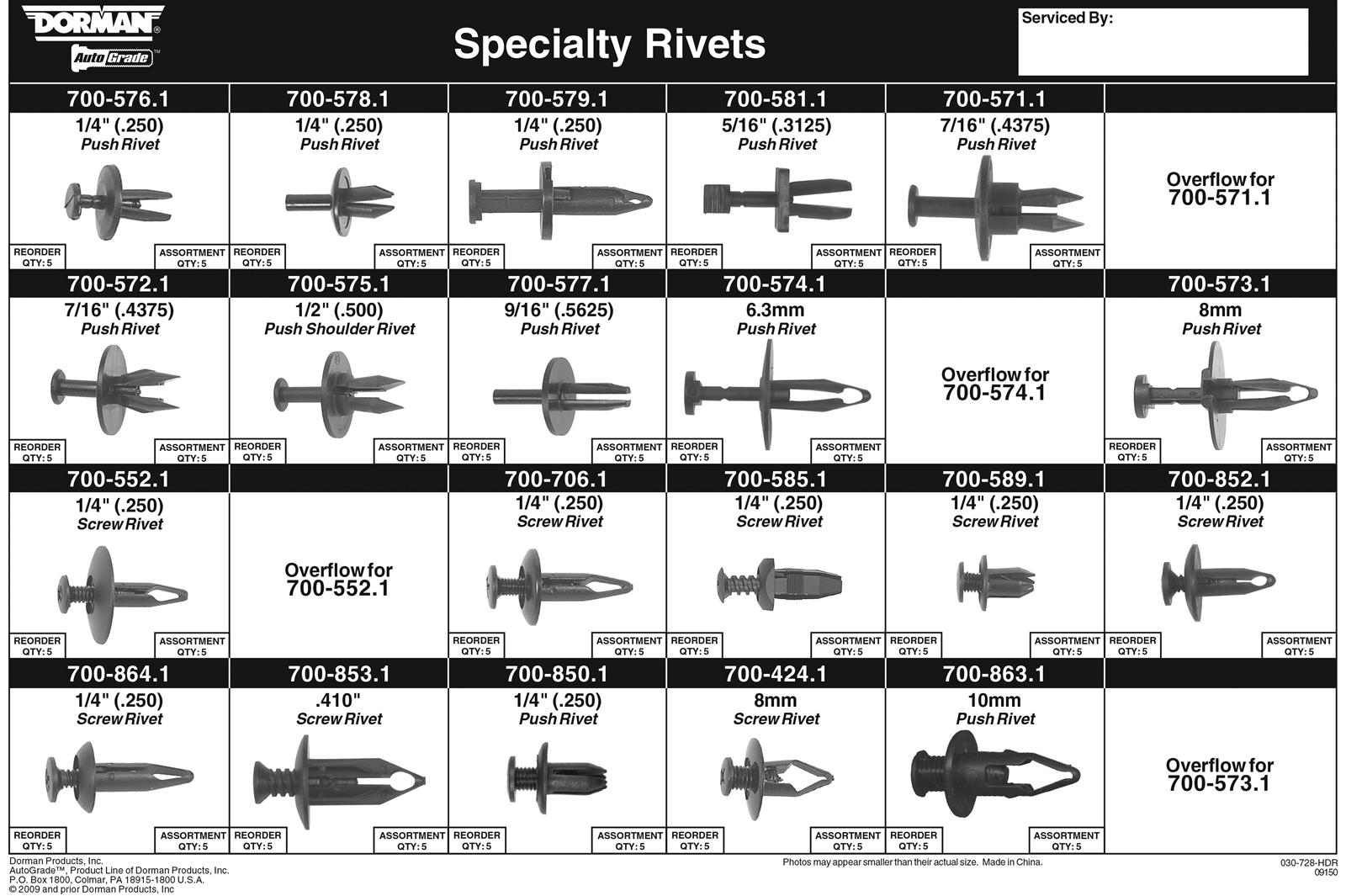 Dorman 030728 Dorman Body Retainer Tech Trays Summit Racing