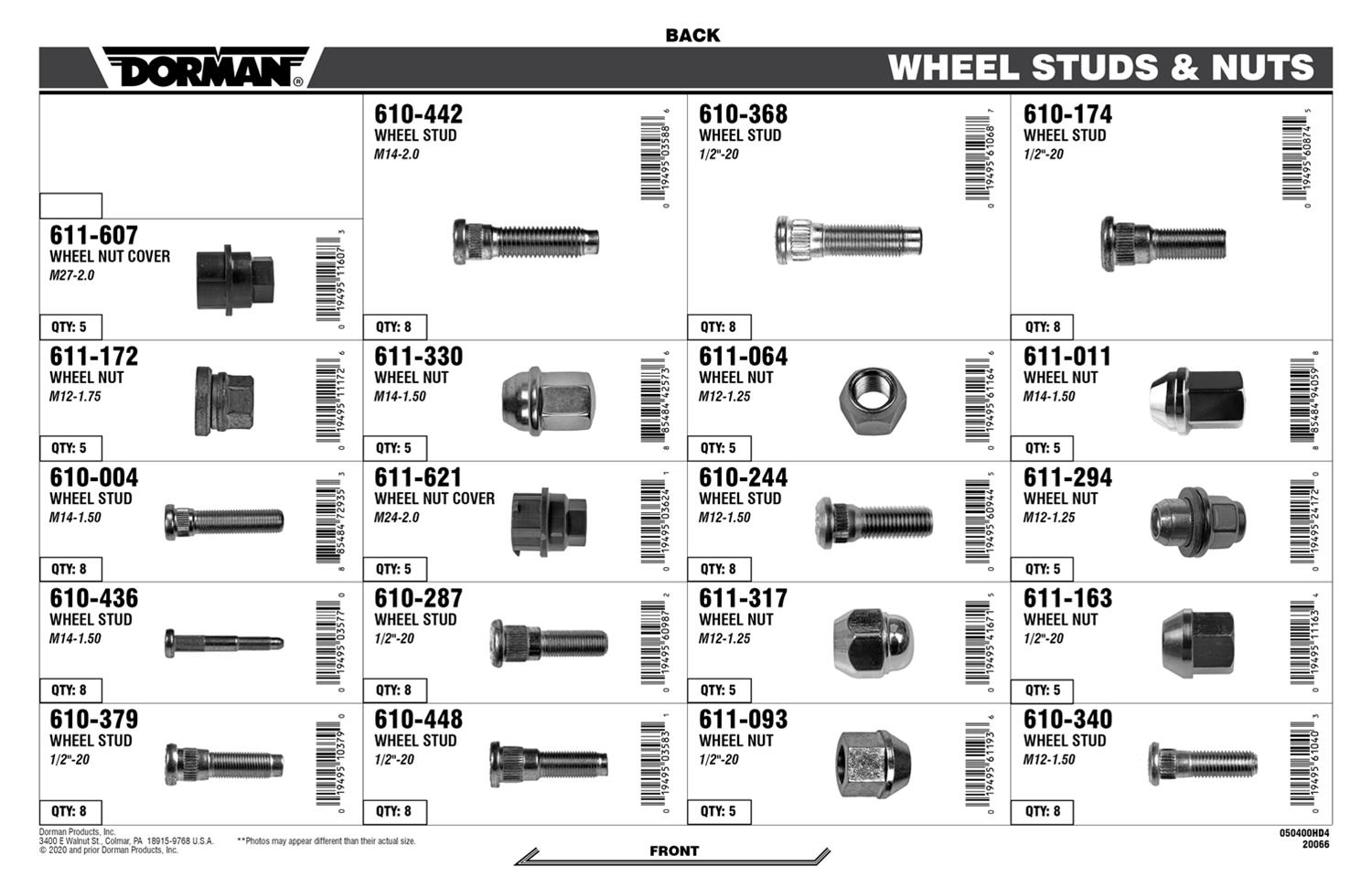 Dorman 050-400 Dorman 4-Drawer Wheel Hardware Assortments