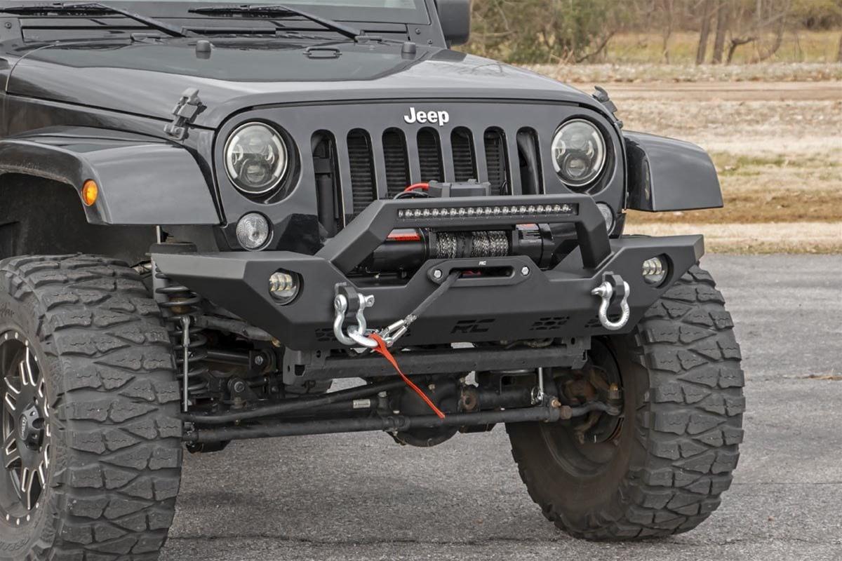 Rough Country 10596 Rough Country Full Width LED Winch Bumpers | Summit ...