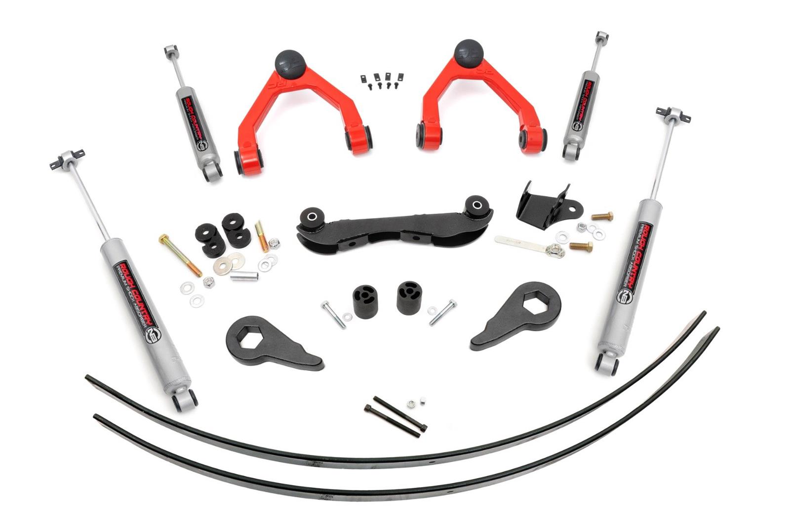FailingとCountry Road のセット Rough Country 17030RED Rough Country N3 Suspension Lift Kits