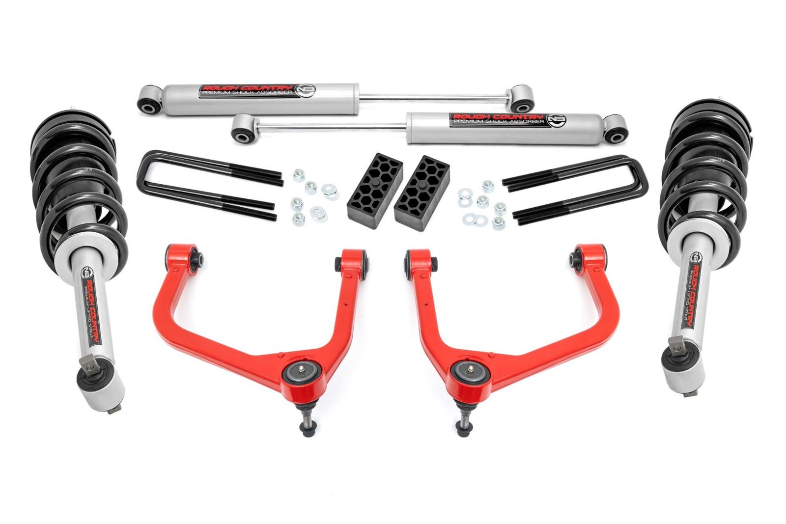 ダイワ FREAM KIX / LIBERTY / REGAL-S３点セット★ Rough Country 22631RED Rough Country N3 Suspension Lift Kits