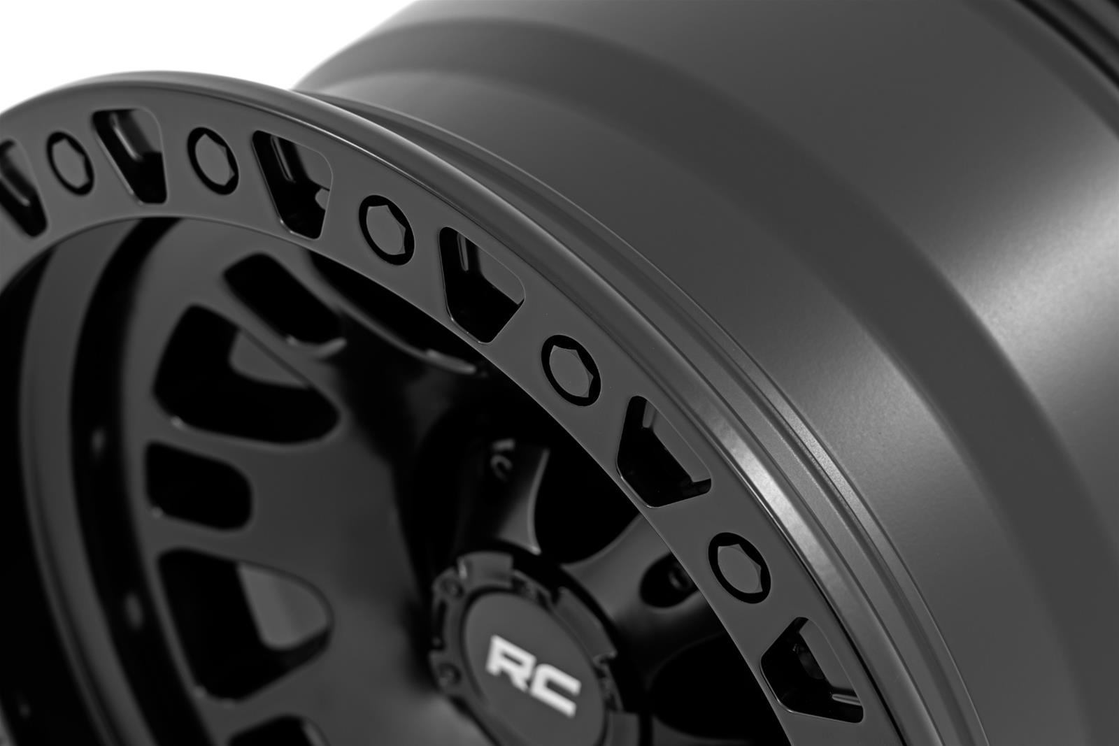Rough Country 82151813 Rough Country 82 Series Semi-Gloss Black Wheels ...