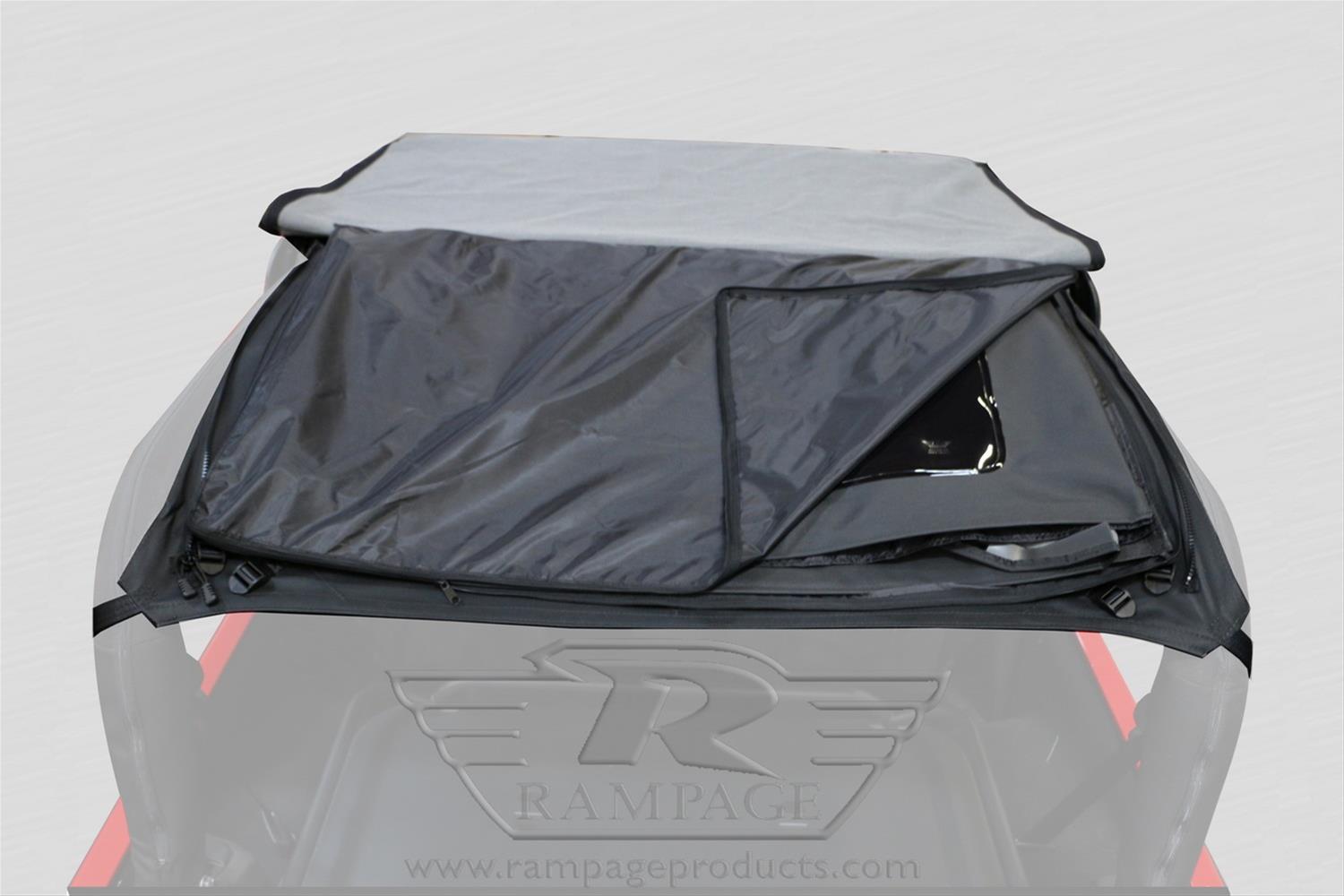 Rampage Trail Top Frameless Soft Tops for 2007-2017 WRANGLER, 2018 WRANGLER JK - 109935 Top, Frameless, Top, Vinyl, Black Diamond, Tinted Windows, 2-door, Jeep, Each thumbnail 3