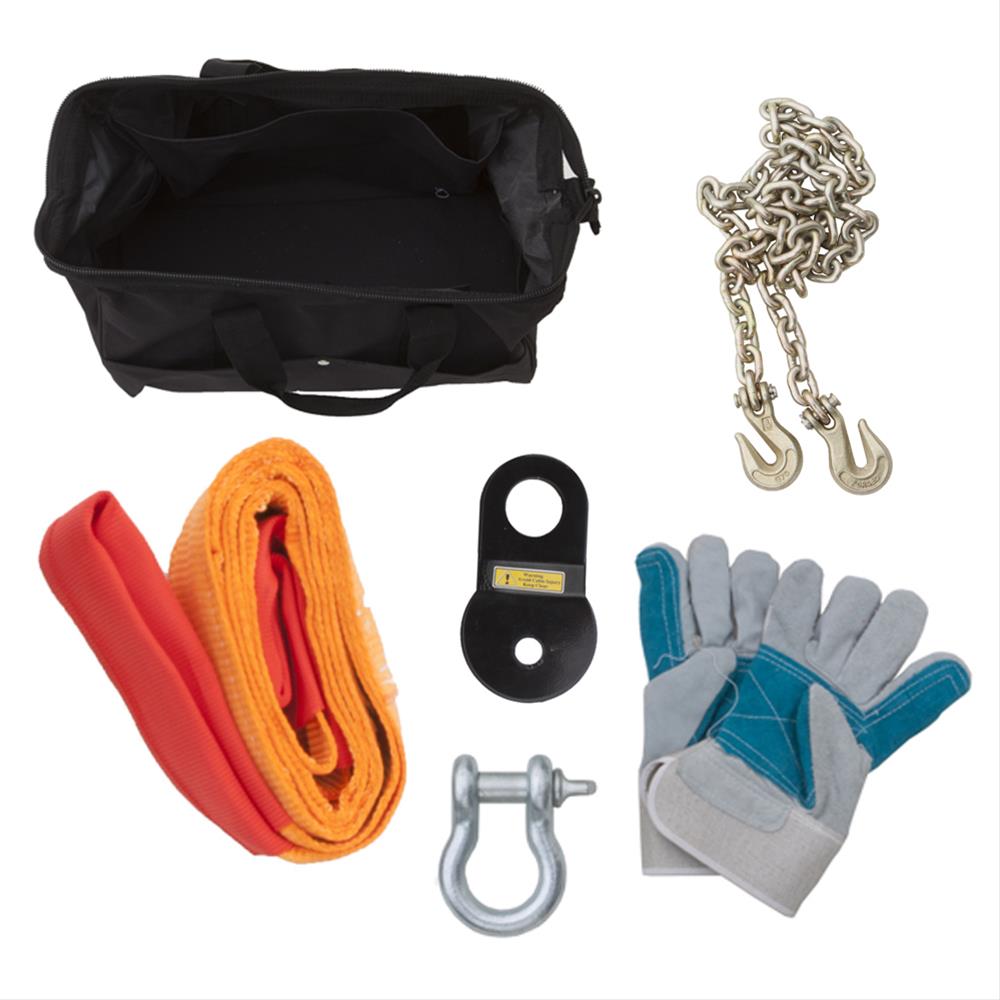 Rampage 1955-2019 Universal Recovery Winch Accessory Kit - Black