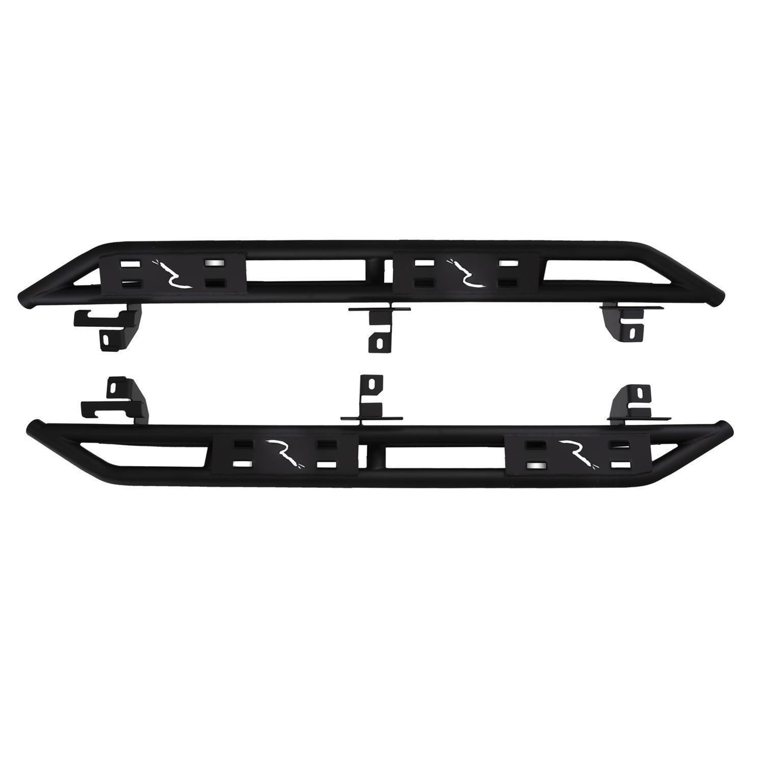 Rampage 07-18 Jeep Wrangler JK Unlimited TrailCrawler Rock Slider & Rocker Guard - Black