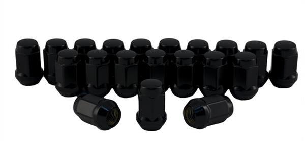 Rocket Racing Standard Lug Nuts C1707B-SET Nuts, Conical Seat, Bulge, 12mm x 1.50 RH, Closed End, Steel, Black, Set of 20 thumbnail 2