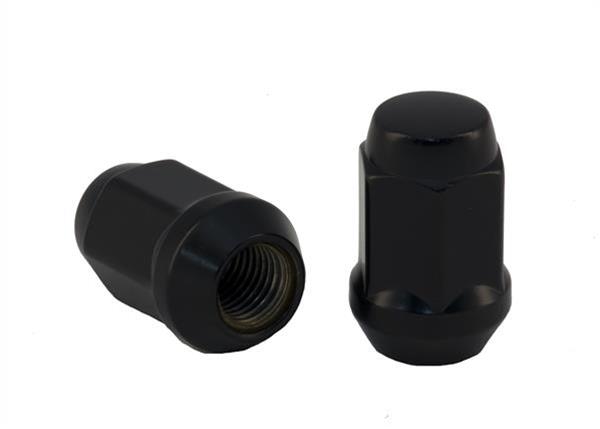 Rocket Racing Standard Lug Nuts C1707B-SET Nuts, Conical Seat, Bulge, 12mm x 1.50 RH, Closed End, Steel, Black, Set of 20