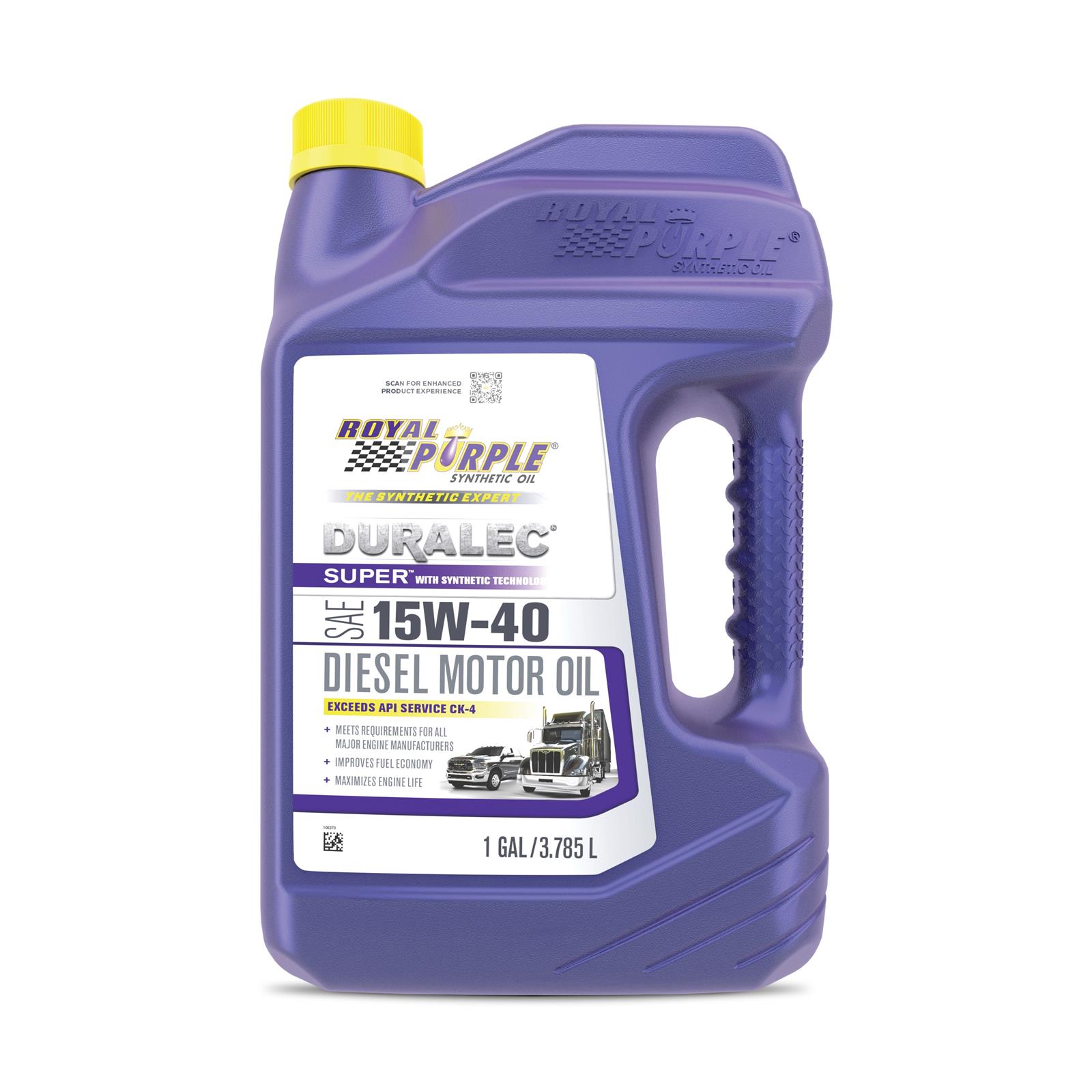 15w40 Royal Purple Duralec Super Diesel Motor Oil 04154 Engine Oil, Super, Synthetic, 15W40, Gallon, Each thumbnail 2