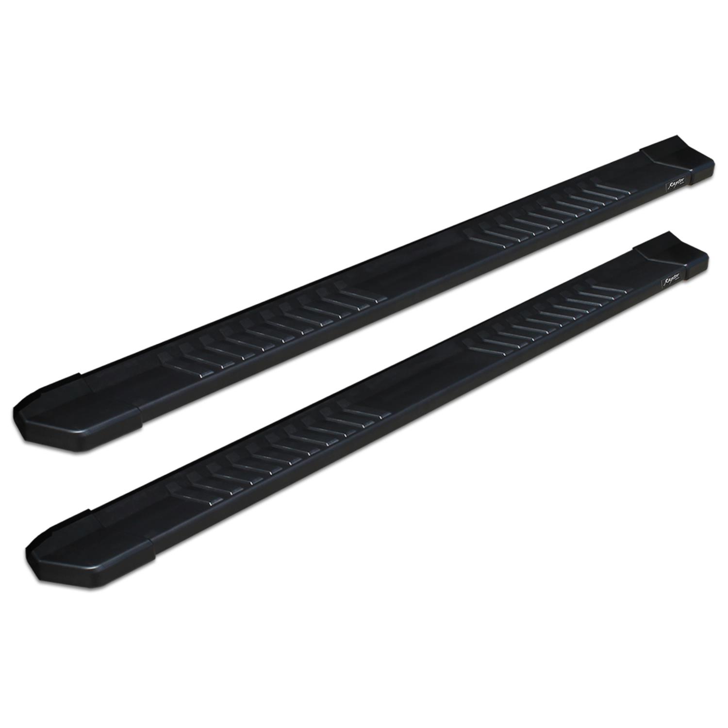 Raptor Series 6 in. OEM-Style Slide Track Oval Running Boards for 1999-2016 F-250 SUPER DUTY, F-350 DUTY - 1703-0343BT Boards, Tread Step, OEM-Style, Aluminum, Black, Textured, Extended Cab, Ford, Pair thumbnail 8