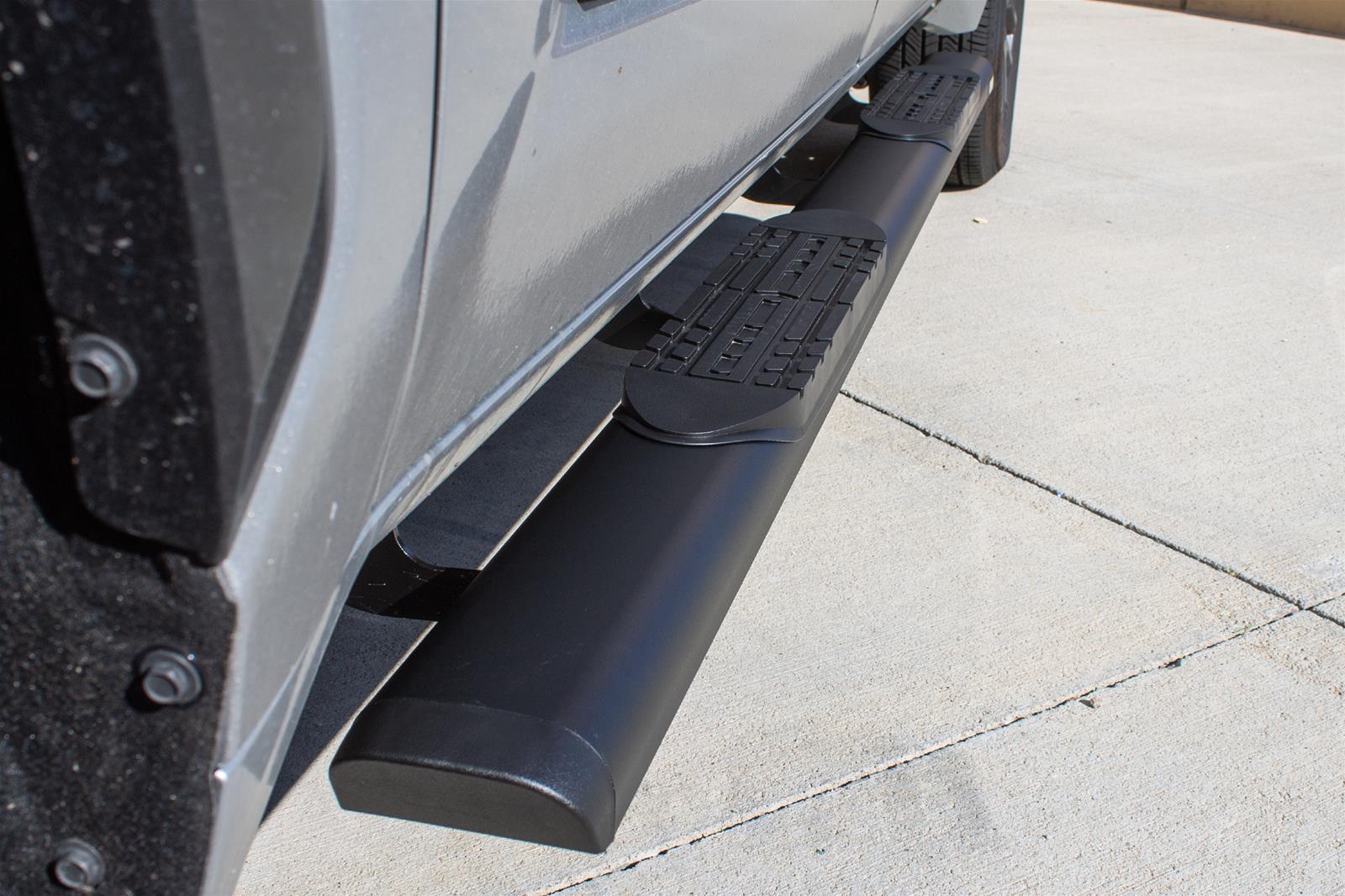 Raptor Series 5 in. Slide Track Oval Running Boards for 2022-2025 TUNDRA - 2004-0142BT Boards, Tread Step, Aluminum, Black, Textured, Crew Cab, Toyota, Pair thumbnail 5