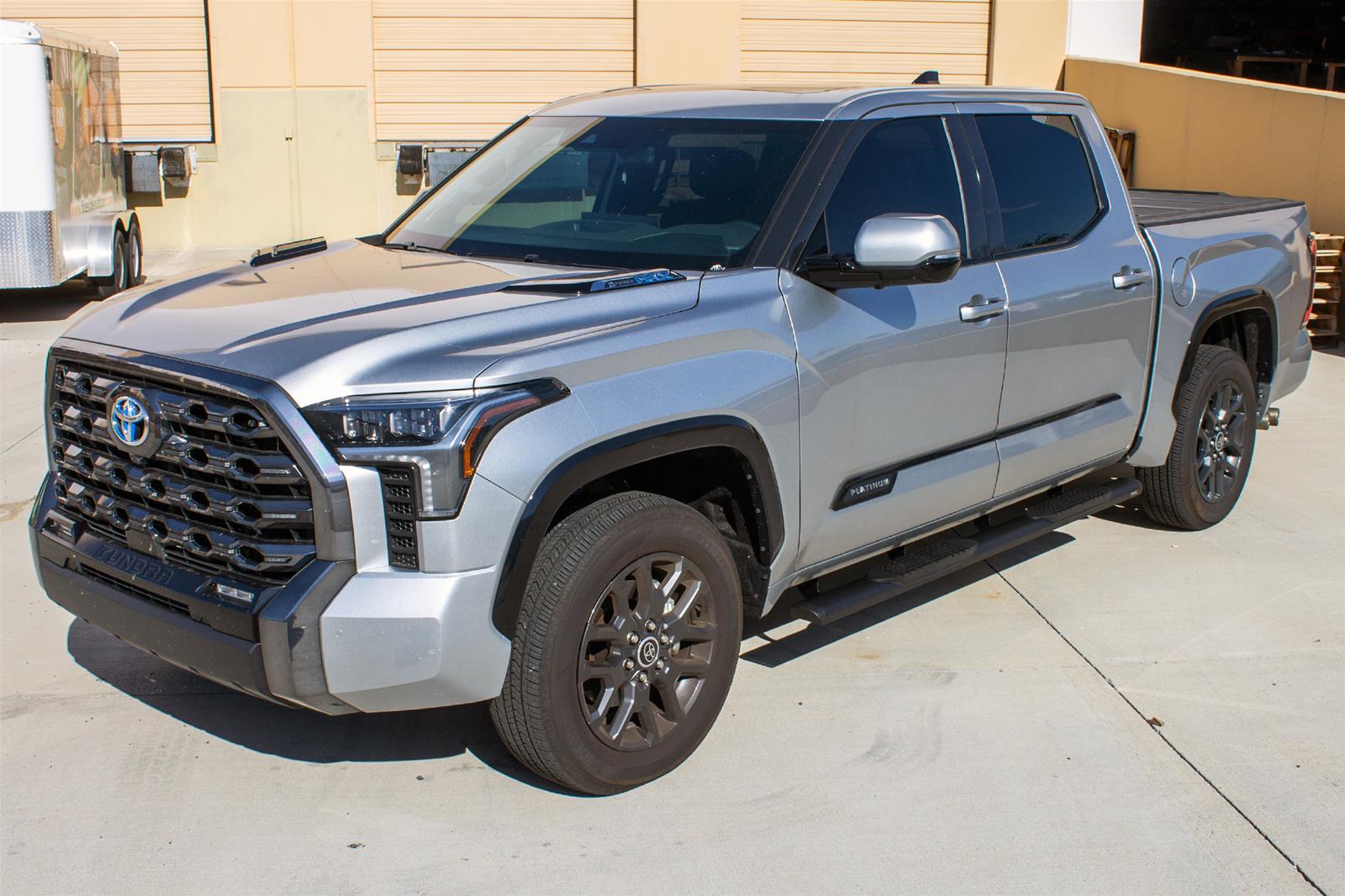 Raptor Series 5 in. Slide Track Oval Running Boards for 2022-2025 TUNDRA - 2004-0142BT Boards, Tread Step, Aluminum, Black, Textured, Crew Cab, Toyota, Pair thumbnail 3