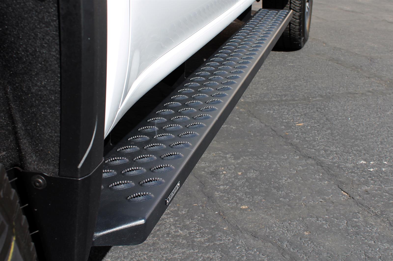 Raptor Series 6.5 in. Sawtooth Slide Track Running Boards 2101-0174BT Boards, Track, Aluminum, Black, Chevrolet, GMC, Pair thumbnail 2