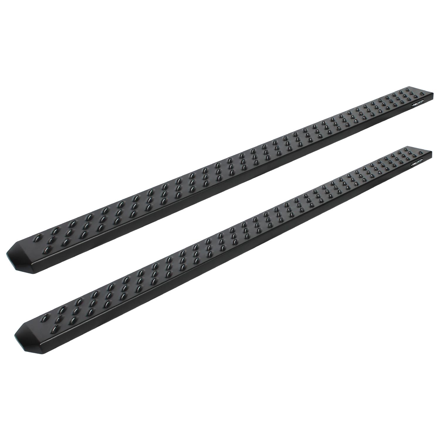 Raptor Series 6.5 in. Sawtooth Slide Track Running Boards for 1999-2016 F-250 SUPER DUTY, F-350 DUTY - 2103-0343BT Boards, Tread Step, Aluminum, Black, Textured, Extended Cab, Ford, Pair thumbnail 7