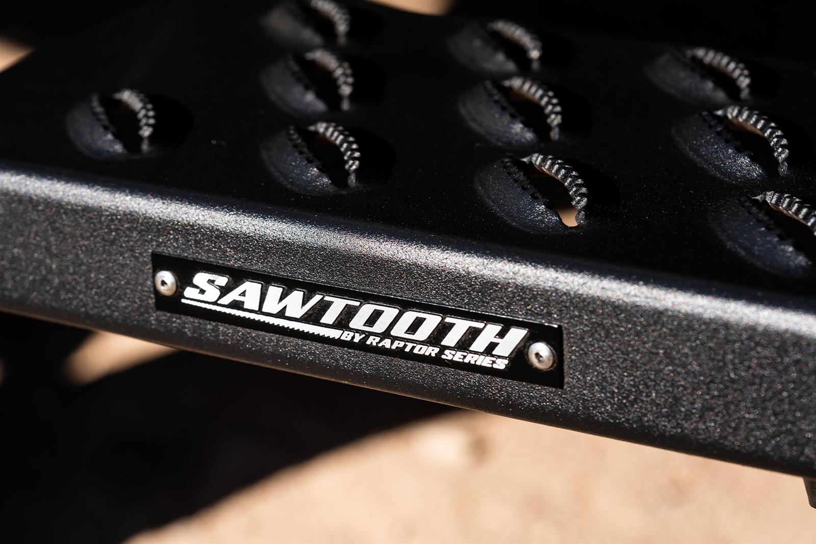 Raptor Series 6.5 in. Sawtooth Slide Track Running Boards for 2022-2025 TUNDRA - 2104-0133BT Boards, Tread Step, Aluminum, Black, Textured, Extended Cab, Toyota, Pair thumbnail 5