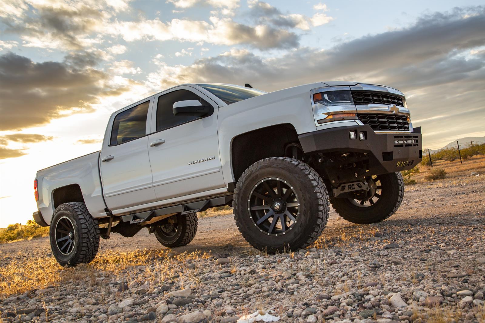 Raptor Series Magnum RT Drop Steps RTS16CH Step Bars, RT, Steel, Black Textured Finish, Chevrolet, GMC, Pair thumbnail 2