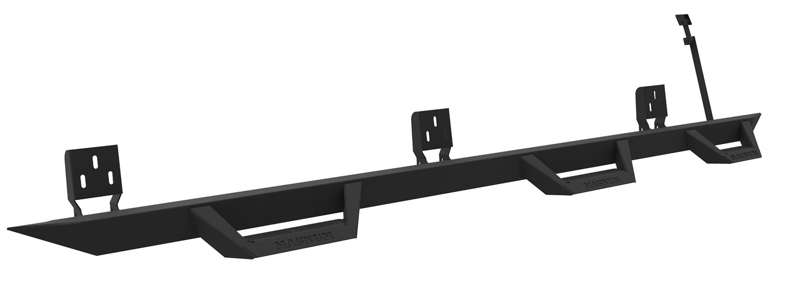 Raptor Series Magnum RT Wheel-to-Wheel Drop Steps RTW113CH Step Bars, Steps, Steel, Black Powdercoat, Includes Brackets, Chevrolet, GMC, Double Cab, 6 1/2 ft. Bed, Pair thumbnail 2