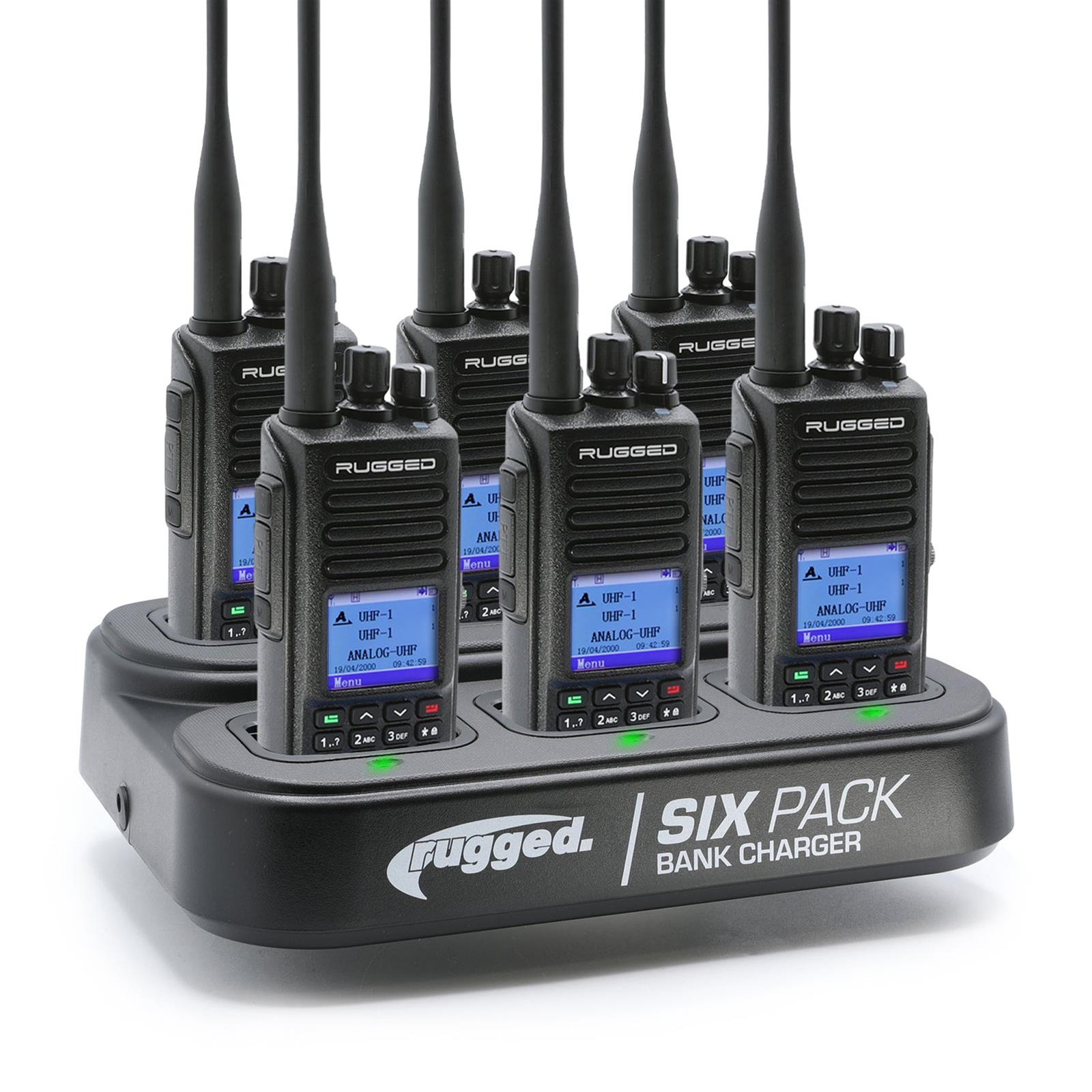 Rugged Radios 6 PACK - Choose Your Business Band Two Way Handheld Radio R1 Blue thumbnail 5
