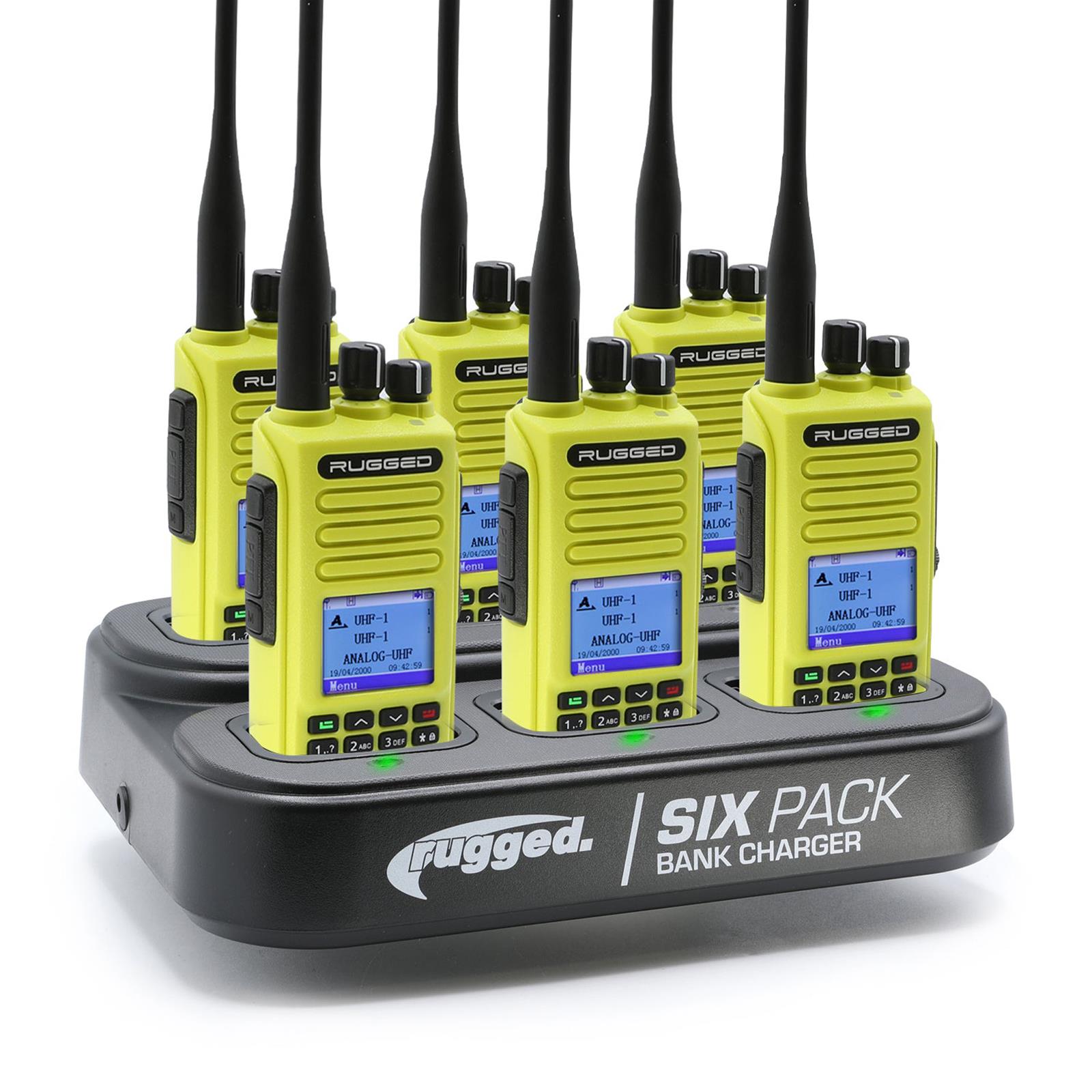 Rugged Radios 6 PACK - Choose Your Business Band Two Way Handheld Radio R1 Blue thumbnail 6