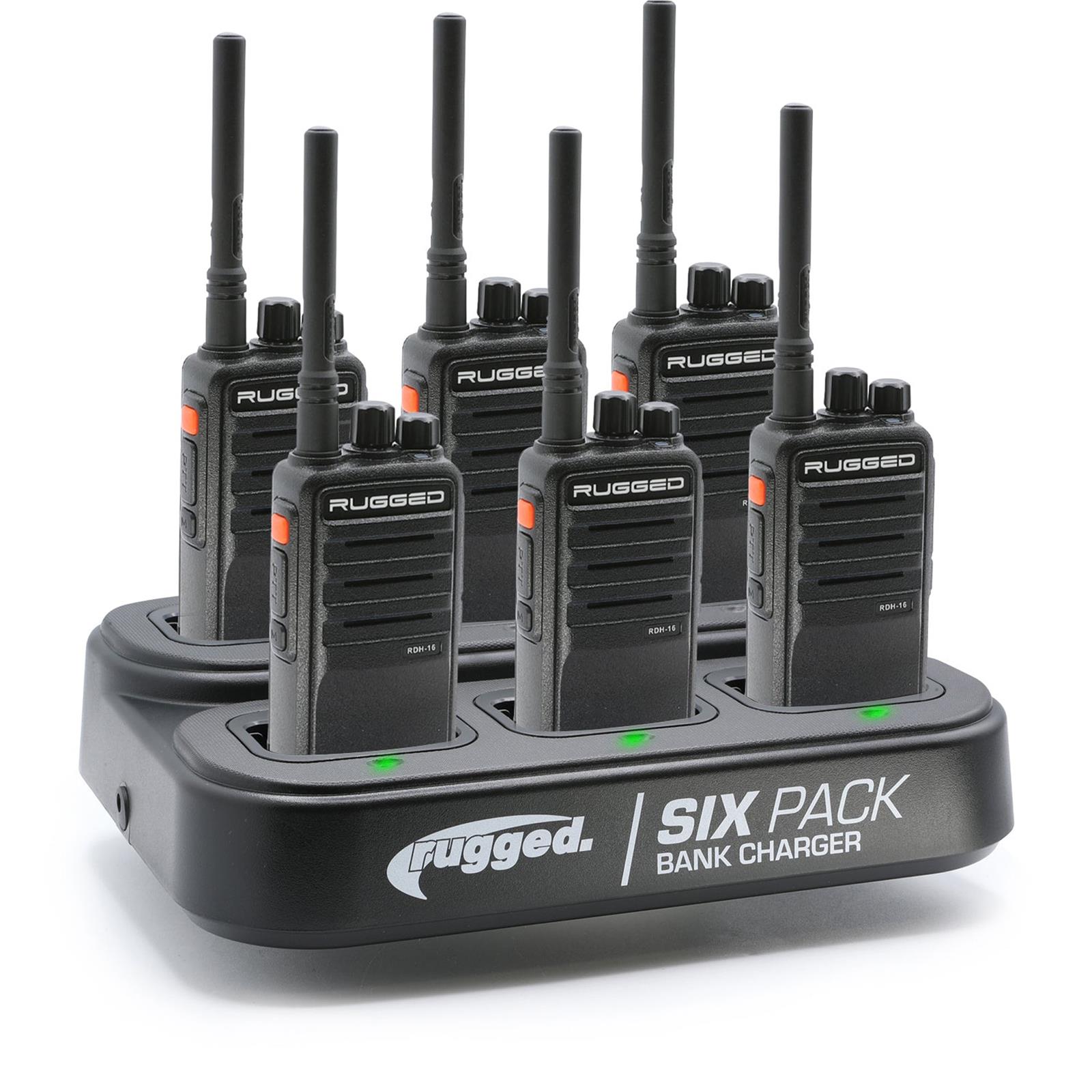 Rugged Radios 6 PACK - Choose Your Business Band Two Way Handheld Radio R1 Blue thumbnail 3