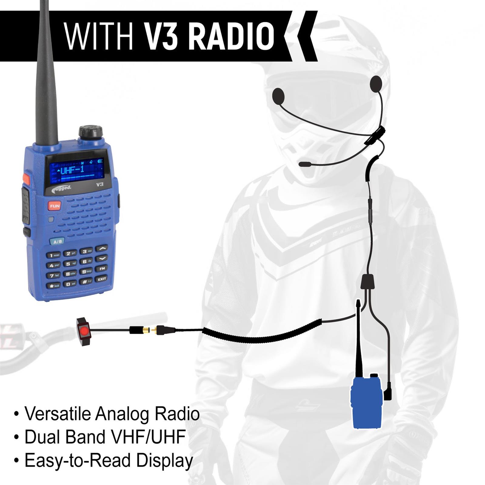 Rugged Radios Two Way Radio Components BT2-KIT-V3 CONNECT BT2 Bluetooth Moto Kit thumbnail 3