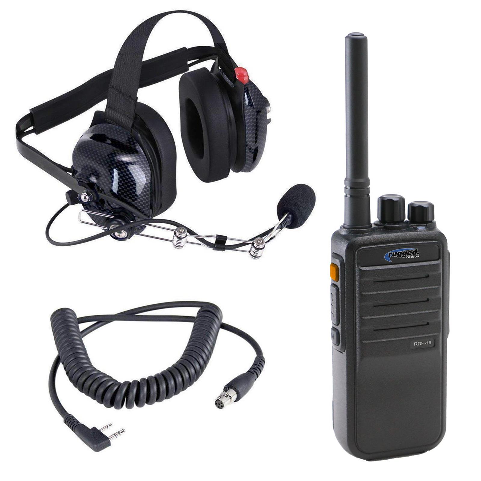 Rugged Radios Crew Chief - H42 Spotter Headset and Rugged Handheld Radio Package - Safety Yellow thumbnail 6