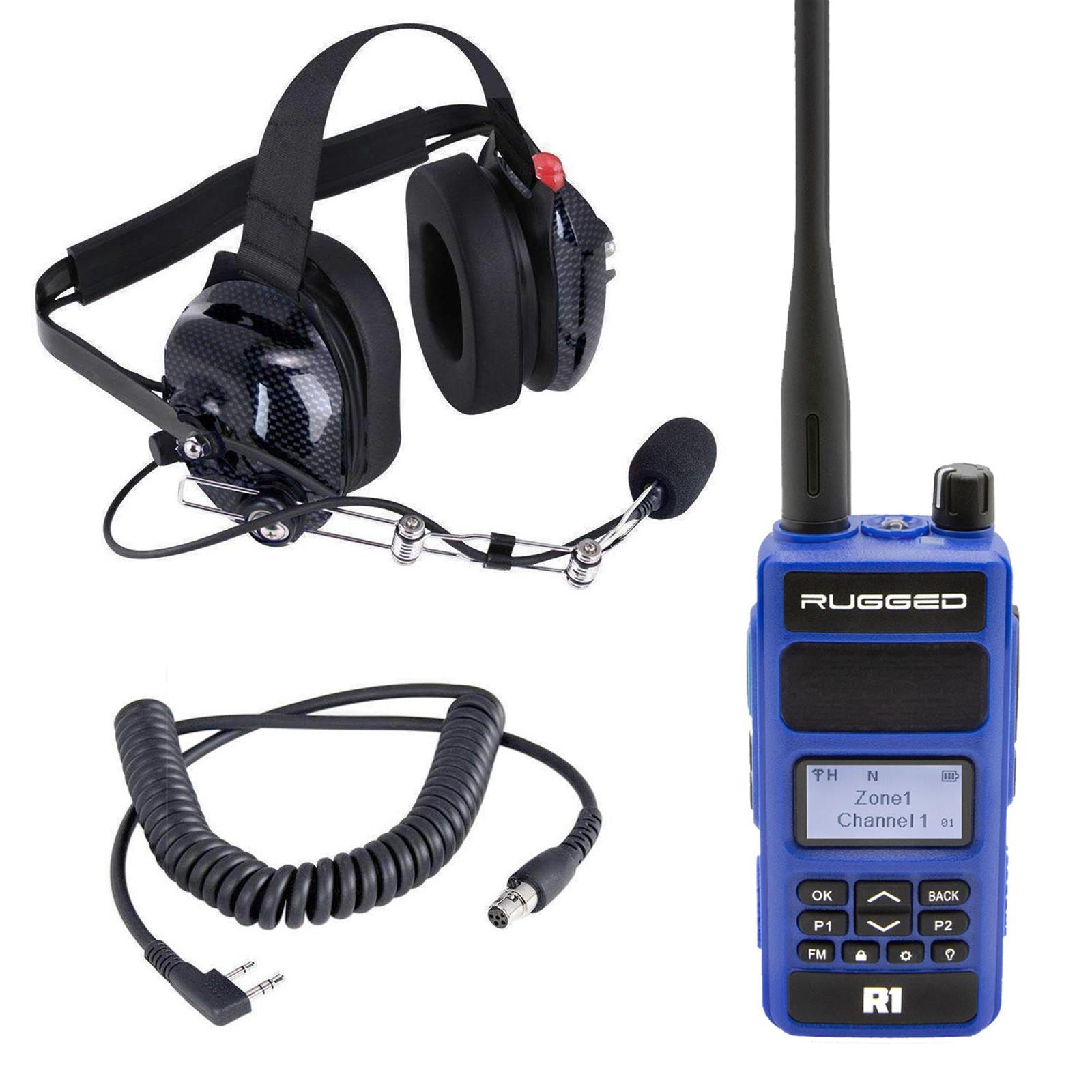 Rugged Radios Crew Chief - H42 Spotter Headset and Rugged Handheld Radio Package - Safety Yellow thumbnail 4