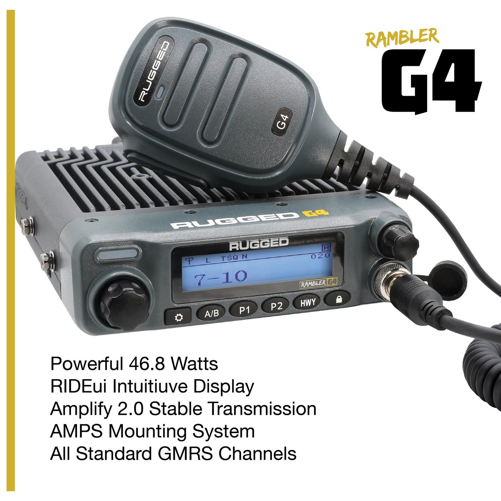Rugged Radios Two Way JKU-G4 Jeep Wrangler TJ, LJ, JK, JKU and Rubicon Two-Way GMRS Mobile Radio Kit thumbnail 4