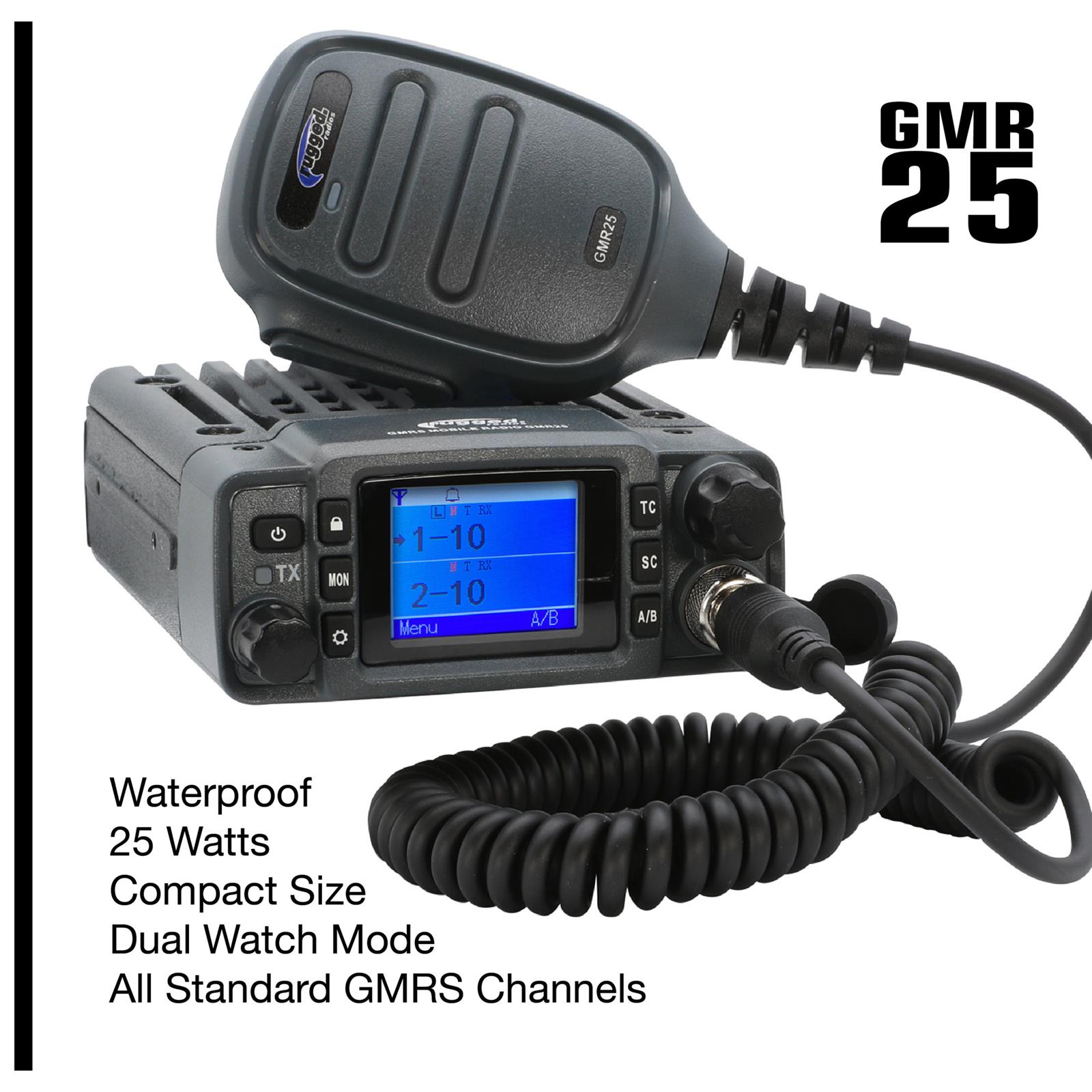Rugged Radios Two Way JKU-G4 Jeep Wrangler TJ, LJ, JK, JKU and Rubicon Two-Way GMRS Mobile Radio Kit thumbnail 3