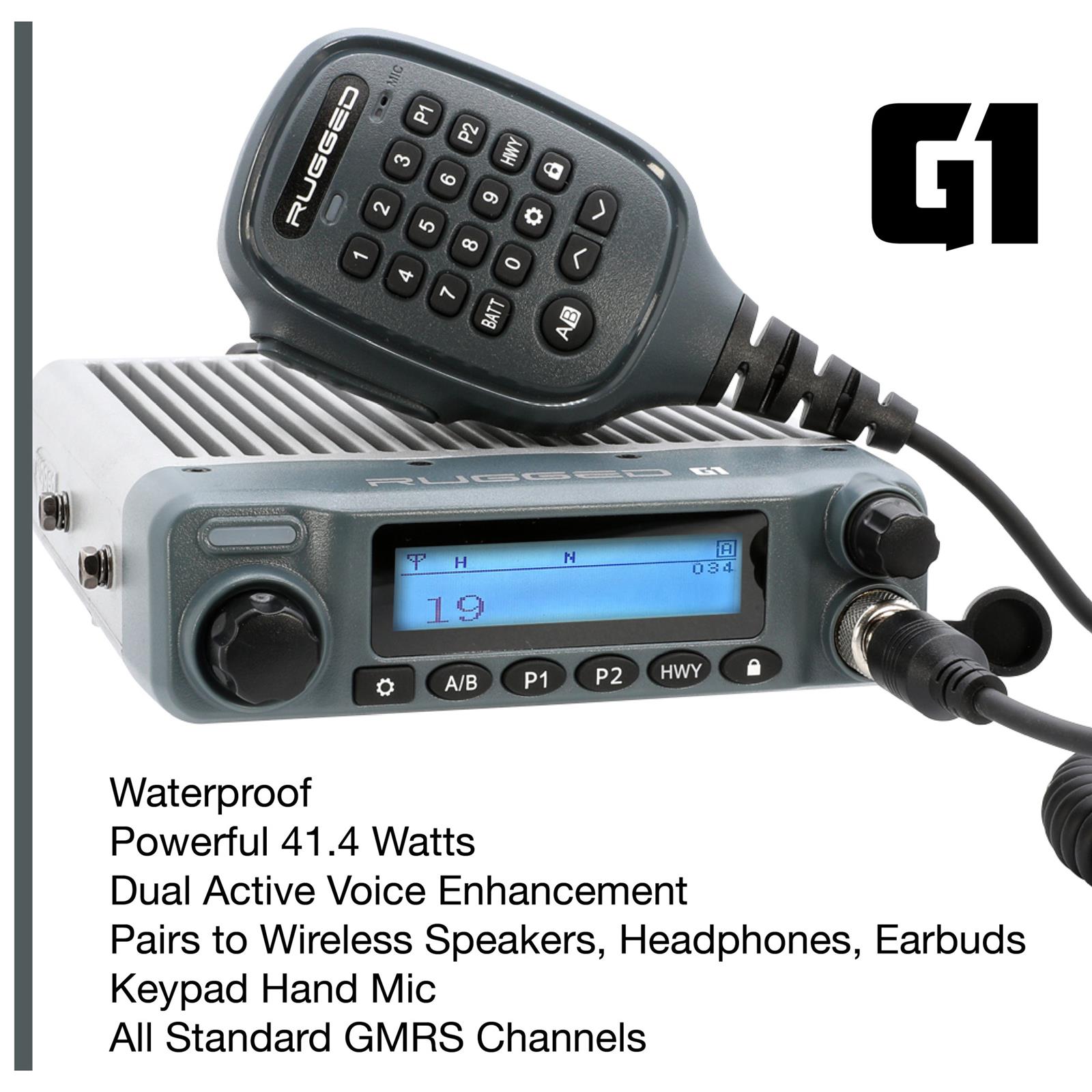 Rugged Radios Two Way JKU-G4 Jeep Wrangler TJ, LJ, JK, JKU and Rubicon Two-Way GMRS Mobile Radio Kit thumbnail 5